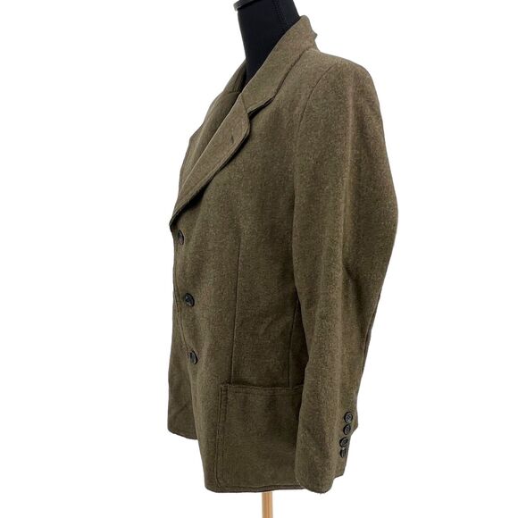 R.E.D. Valentino Wool Cashmere Green Lightweight Blazer Pockets Size 52 - Picture 3 of 8